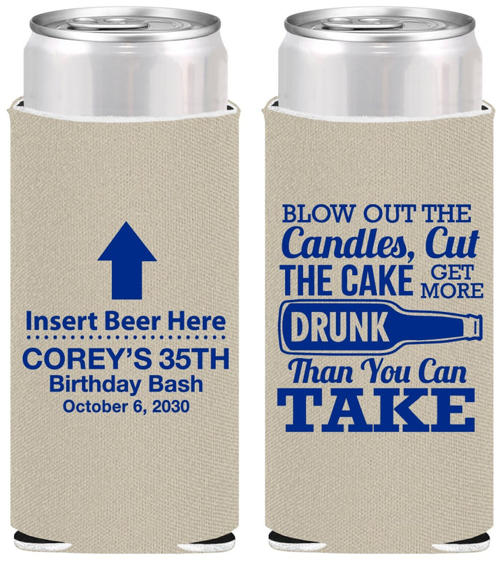 Personalized Birthday Slim Can Coolers - 35th | 20111