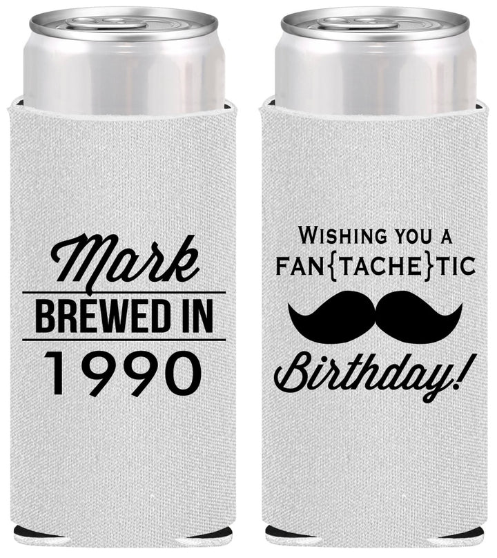 Personalized Birthday Slim Can Coolers - 40th | 20119