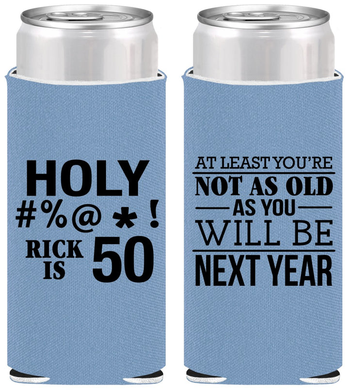 Personalized Birthday Slim Can Coolers - 50th | 20120