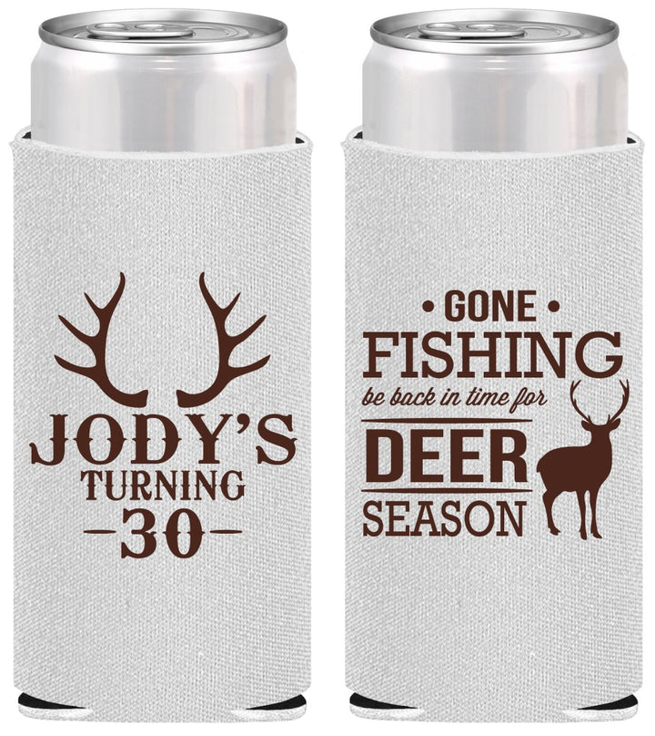 Personalized Birthday Slim Can Coolers - 30th Deer Season | 20127