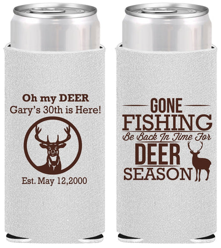 Personalized Birthday Slim Can Coolers - 30th Deer Season | 20129
