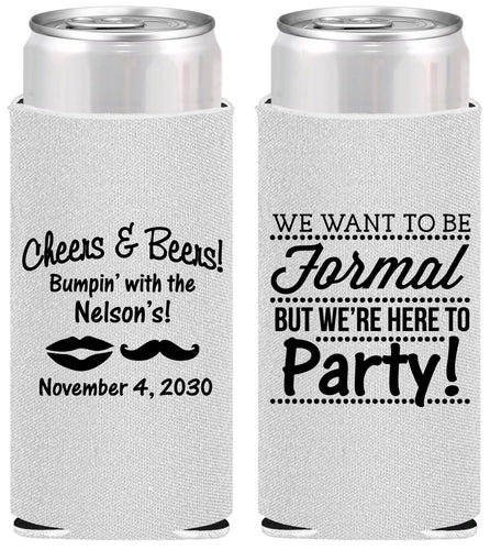 Personalized Birthday Slim Can Coolers - Cheers Beers Formal | 20133