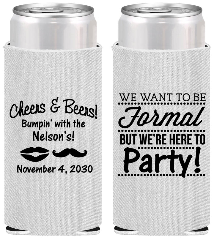 Personalized Birthday Slim Can Coolers - Cheers Beers Formal | 20133