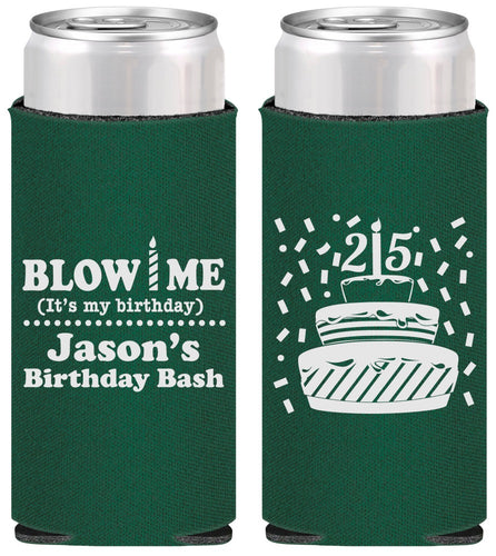 Personalized Birthday Slim Can Coolers - 25th | 20169