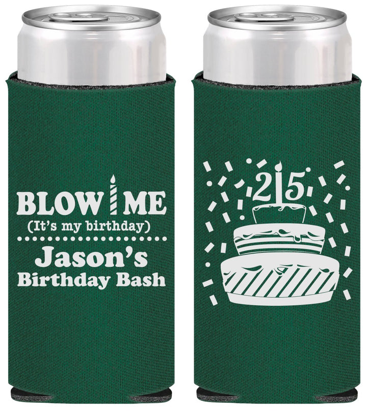 Personalized Birthday Slim Can Coolers - 25th | 20169