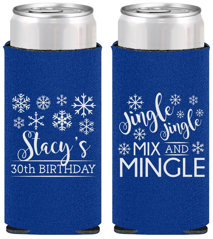 Personalized Birthday Slim Can Coolers - 30th Christmas | 20188