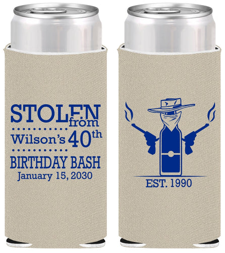 Personalized Birthday Slim Can Coolers - 40th | 20193