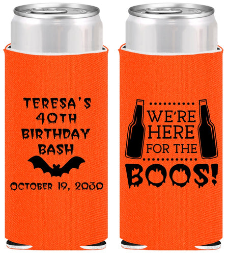 Personalized Birthday Slim Can Coolers - 40th Halloween | 20198