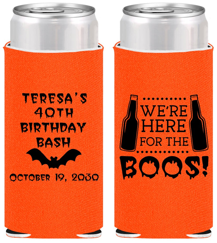 Personalized Birthday Slim Can Coolers - 40th Halloween | 20198