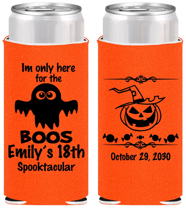 Personalized Birthday Slim Can Coolers - 18th Halloween | 20199