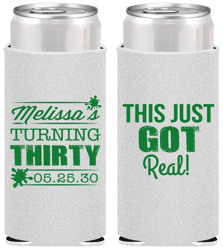 Personalized Birthday Slim Can Coolers - 30th | 20213