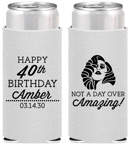 Personalized Birthday Slim Can Coolers - 40th | 20222