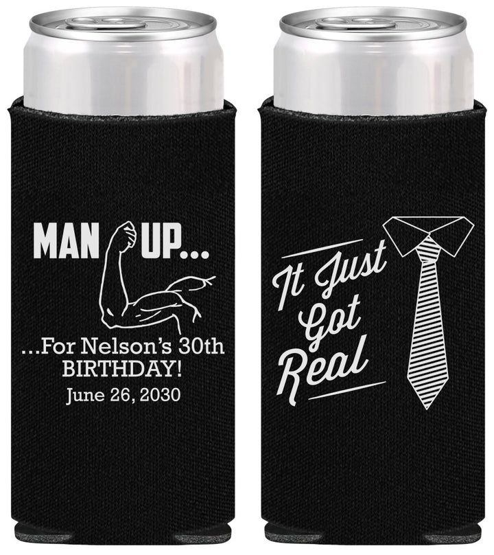 Personalized Birthday Slim Can Coolers - 30th | 20234