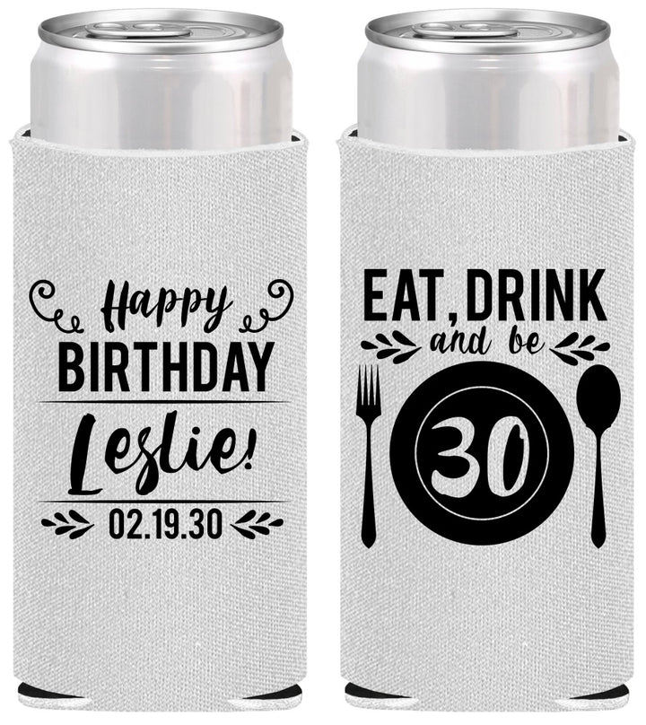 Personalized Birthday Slim Can Coolers - 30th | 20240
