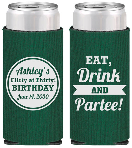 Personalized Birthday Slim Can Coolers - 30th | 20242
