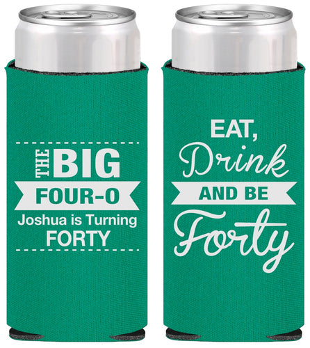 Personalized Birthday Slim Can Coolers - 40th | 20243