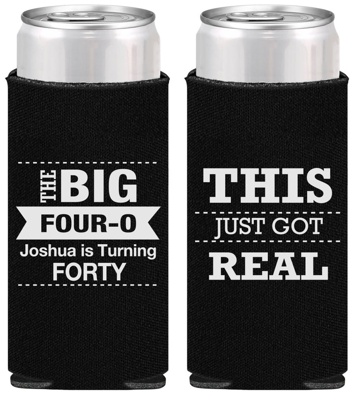 Personalized Birthday Slim Can Coolers - 40th | 20254