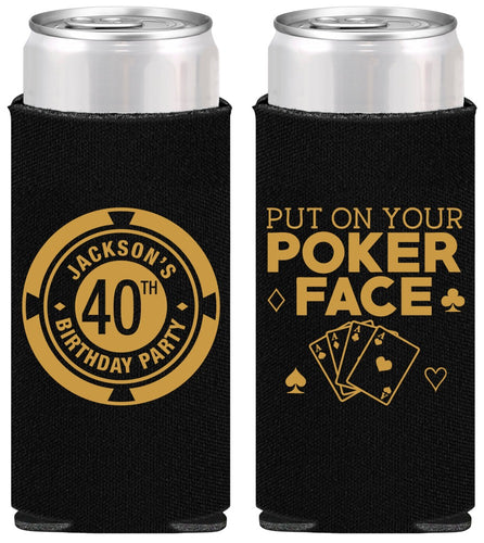 Personalized Birthday Slim Can Coolers - 40th Las Vegas | 20261