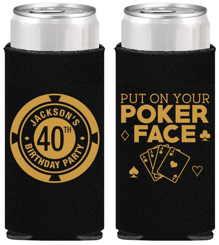 Personalized Birthday Slim Can Coolers - 40th Las Vegas | 20261
