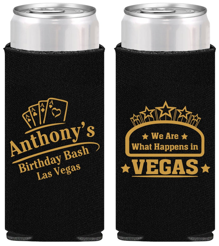 Personalized Birthday Slim Can Coolers - Las Vegas | 20264