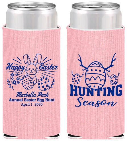 Personalized Easter Slim Can Coolers - Bunny Egg Hunt | 210003