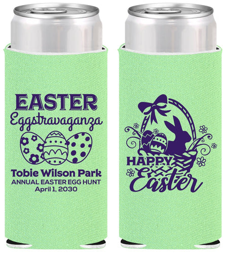 Personalized Easter Slim Can Coolers - Easter Bunny | 210008