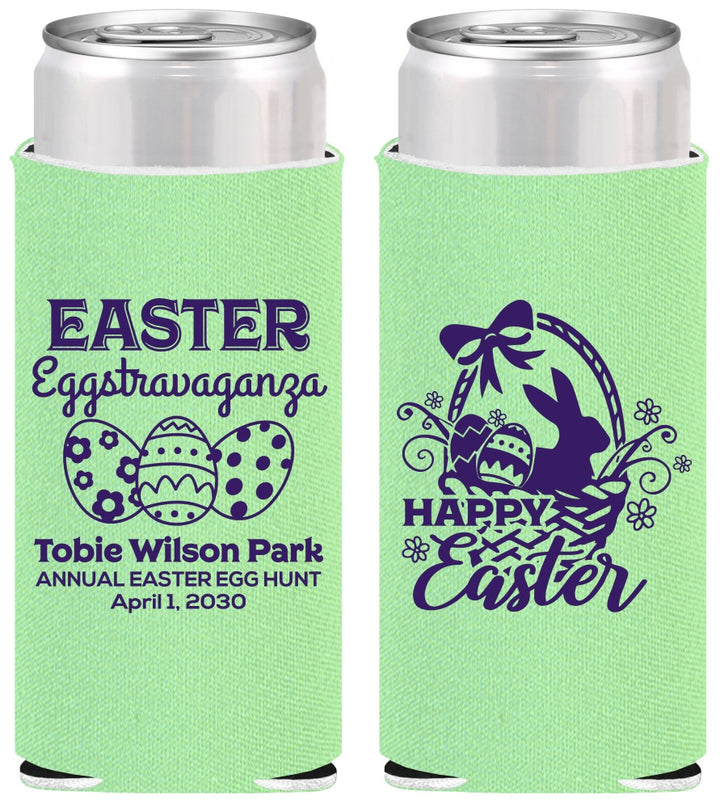 Personalized Easter Slim Can Coolers - Easter Bunny | 210008