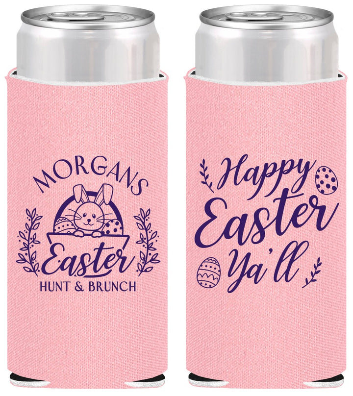 Personalized Easter Slim Can Coolers - Easter Bunny | 210010