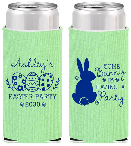 Personalized Easter Slim Can Coolers - Bunny Eggs | 210017
