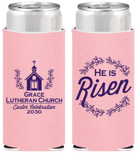 Personalized Easter Slim Can Coolers - He Is Risen | 210026