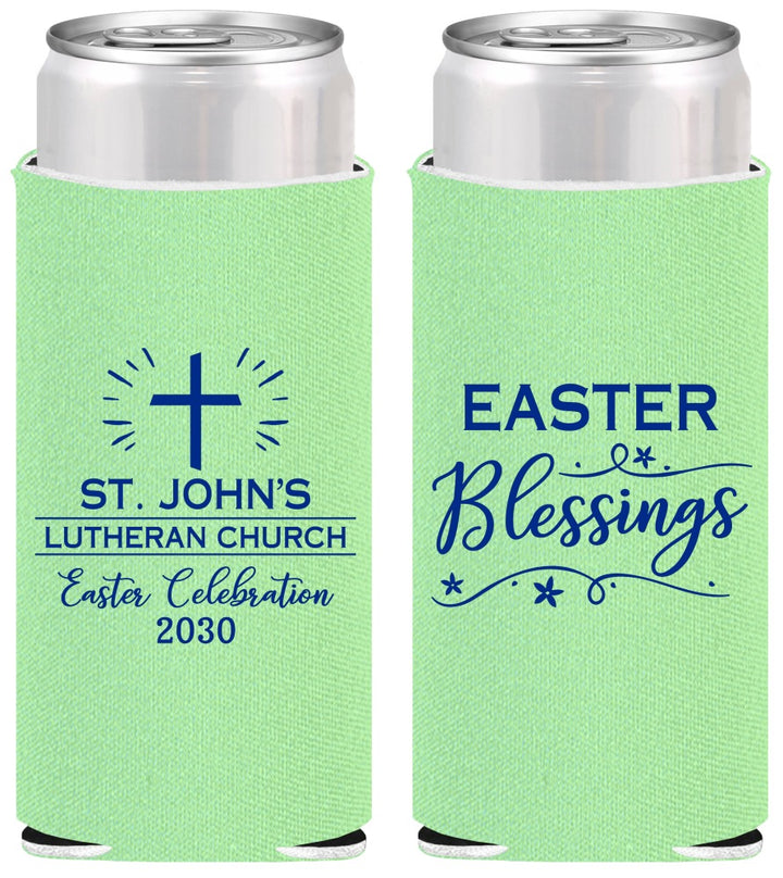 Personalized Easter Slim Can Coolers - Easter Blessings Church | 210029