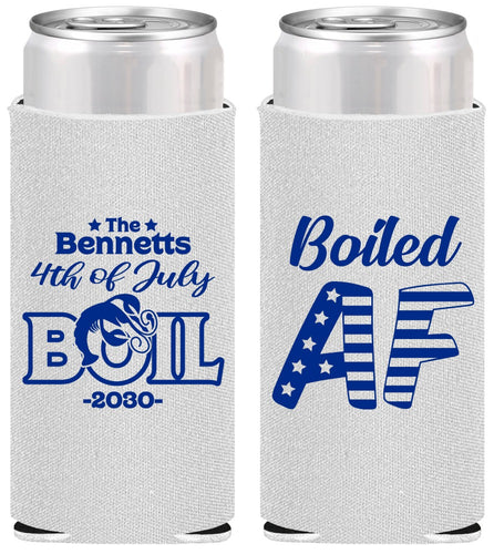 Personalized 4th Of July Slim Can Coolers - Crawfish Boil | 220017