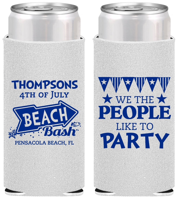 Personalized 4th Of July Slim Can Coolers - We The People | 220025