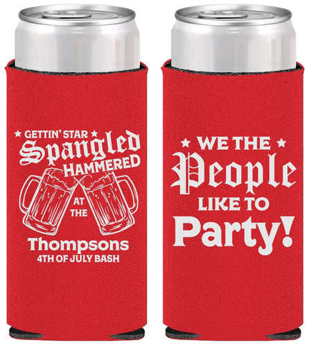 Personalized 4th Of July Slim Can Coolers - We The People | 220030