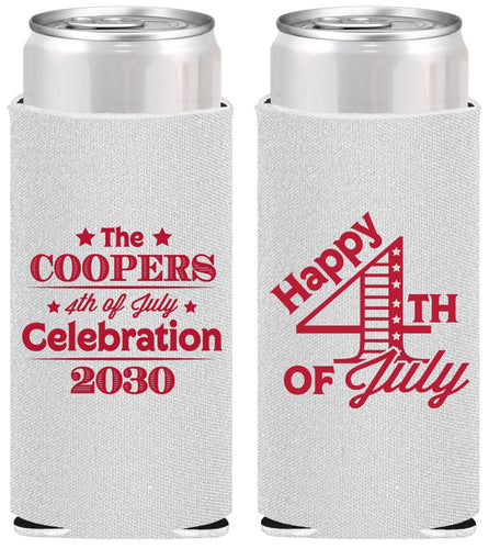 Personalized 4th Of July Slim Can Coolers - Independence Day | 220040