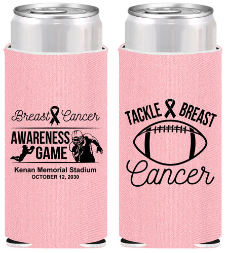 Personalized Awareness Slim Can Coolers - Football Tackle | 230019