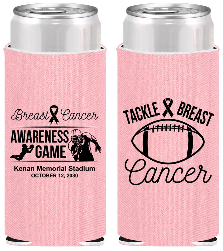 Personalized Awareness Slim Can Coolers - Football Tackle | 230019