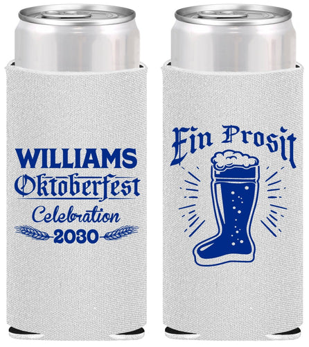 Personalized Oktoberfest Slim Can Coolers - Ein Prosit | 240003