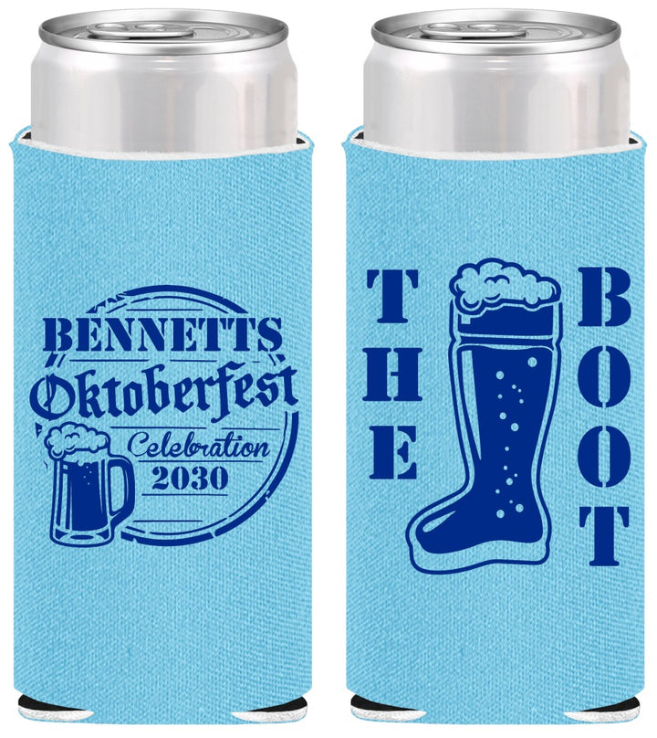 Personalized Oktoberfest Slim Can Coolers - Boot | 240004