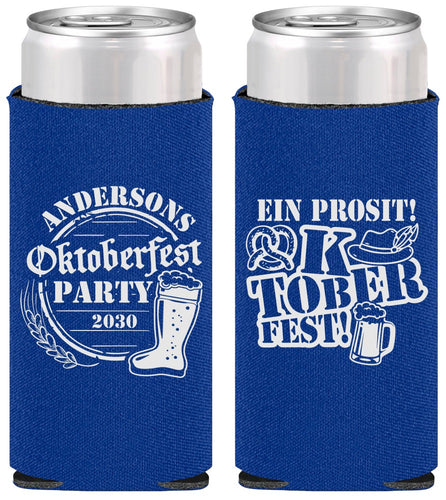 Personalized Oktoberfest Slim Can Coolers - Ein Prosit | 240005