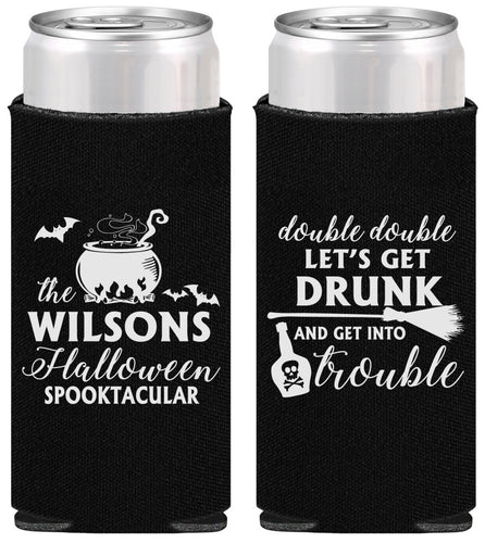 Personalized Halloween Slim Can Coolers - Witch | 250011