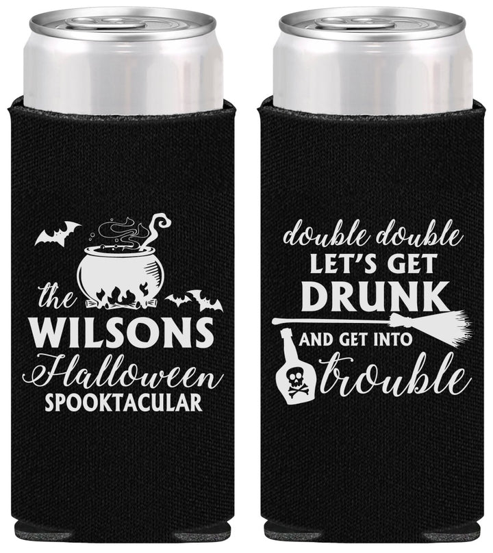 Personalized Halloween Slim Can Coolers - Witch | 250011