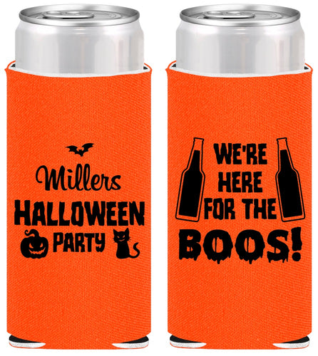 Personalized Halloween Slim Can Coolers - Boo | 250016