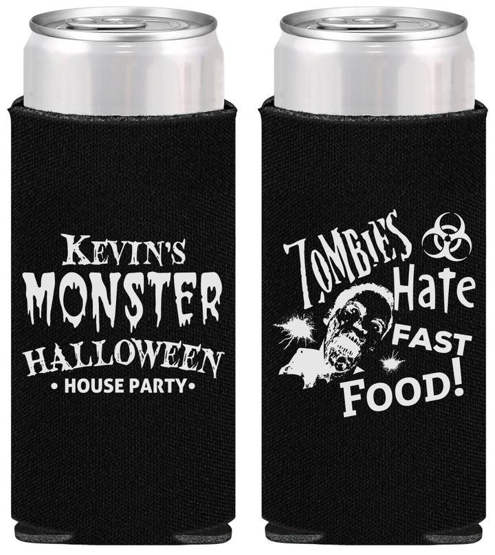 Personalized Halloween Slim Can Coolers - Monster Zombie | 250027
