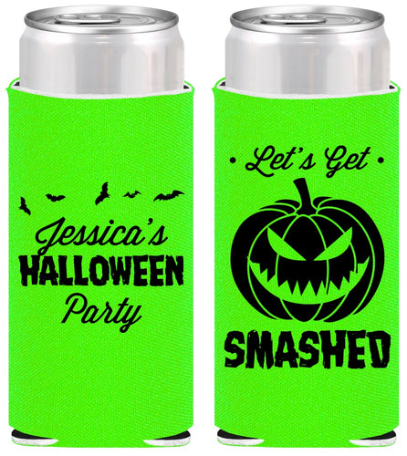 Personalized Halloween Slim Can Coolers - Pumpkin | 250030