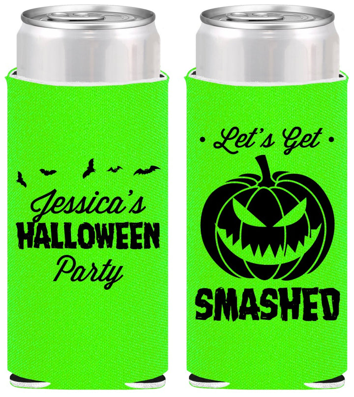 Personalized Halloween Slim Can Coolers - Pumpkin | 250030