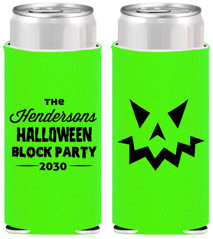 Personalized Halloween Slim Can Coolers - Pumpkin | 250034