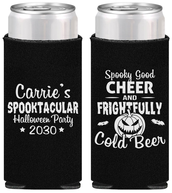 Personalized Halloween Slim Can Coolers - Pumpkin | 250035