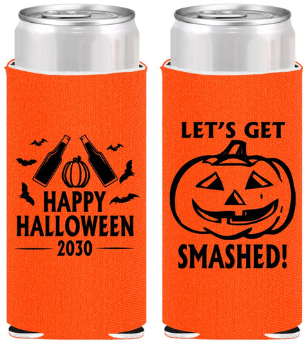 Personalized Halloween Slim Can Coolers - Lets Get Smashed | 250036