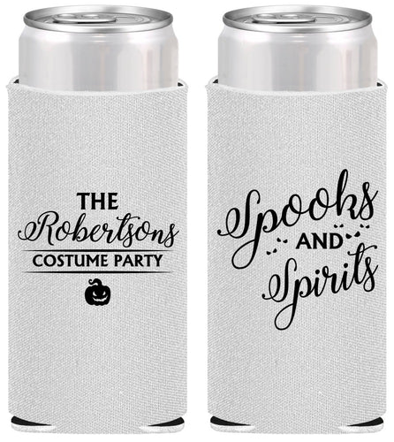 Personalized Halloween Slim Can Coolers - Spooks Spirits | 250037